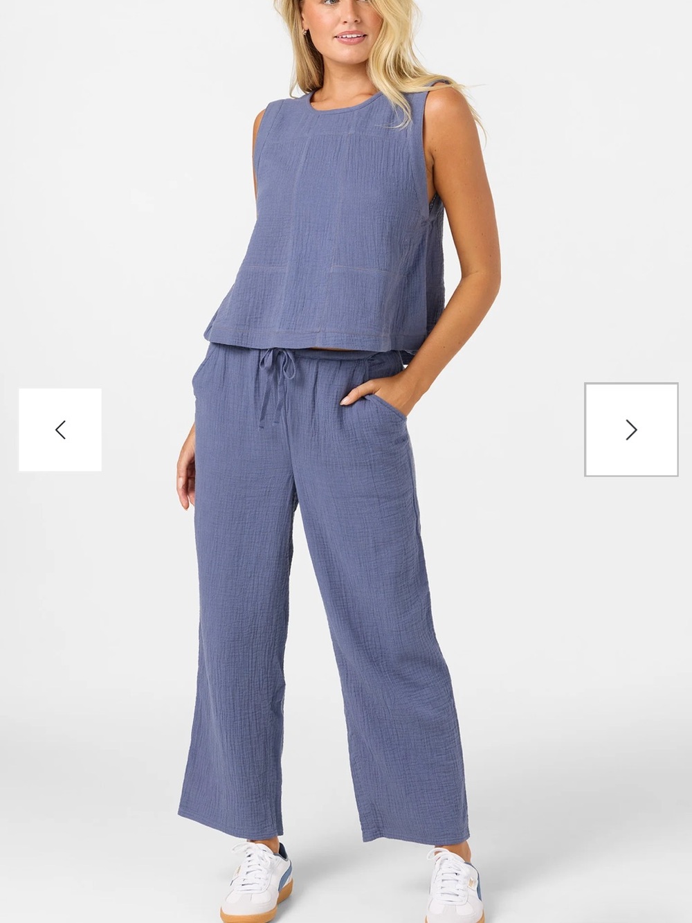 O'Neill “Brenda” Cotton Gauze Pants in Nightshadow Blue - Picture 7 of 8